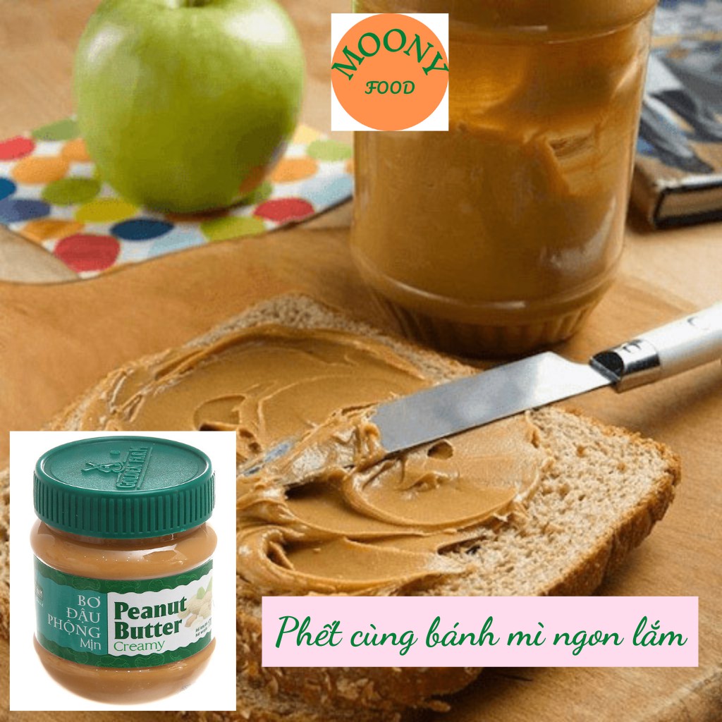 Bơ Đậu Phộng Mịn Golden Farm Làm Bánh Phết Bánh Mì 170 G