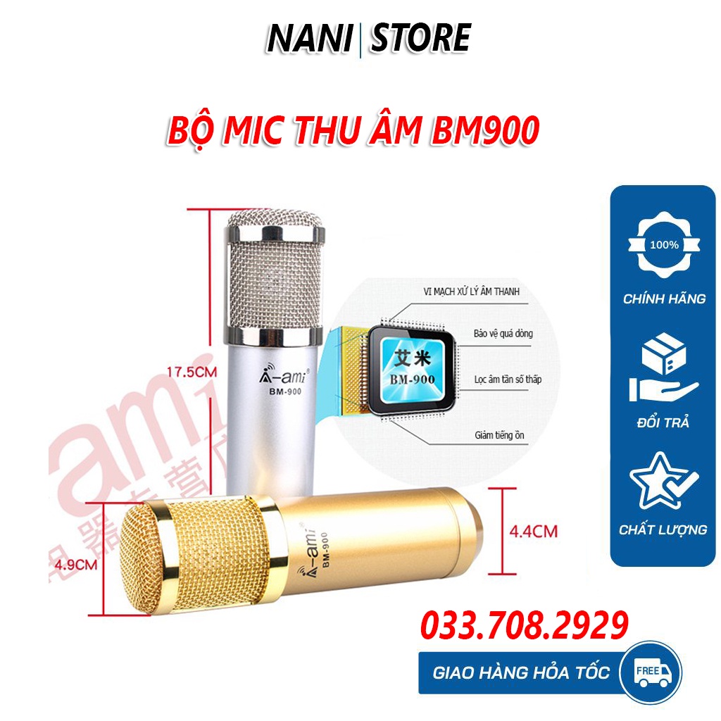 Mic thu âm chuyên nghiệp Woaichang BM900- mic chuyên livestream mẫu mã đẹp,lọc bỏ tạp âmnLivestream,Thu Âm Chuyên Nghiệp