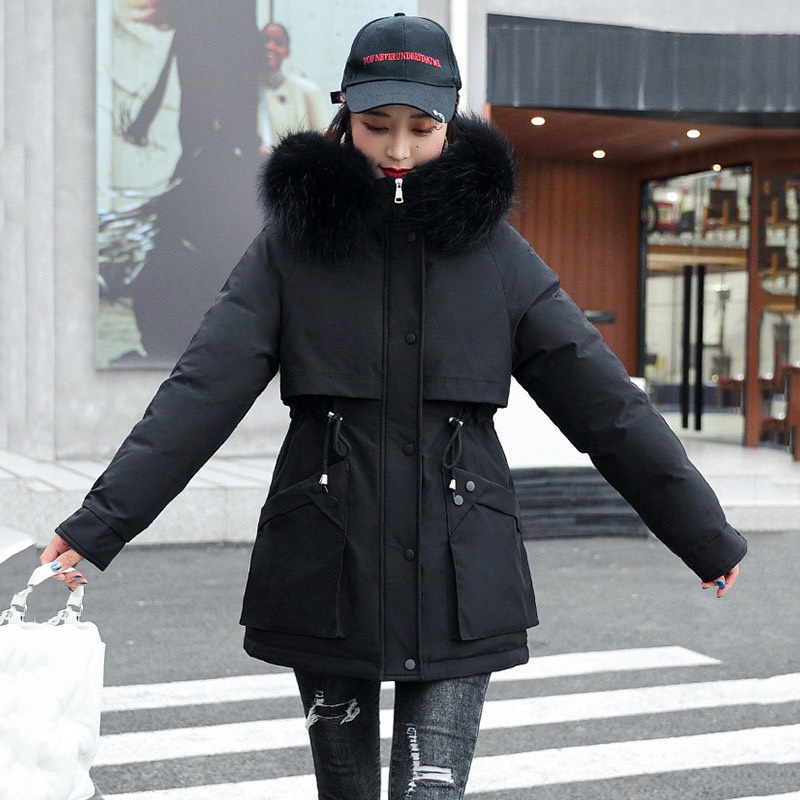 Áo phao parka nữ lót lông cừu 3 lớp cực đẹp ấm Kanimi | BigBuy360 - bigbuy360.vn