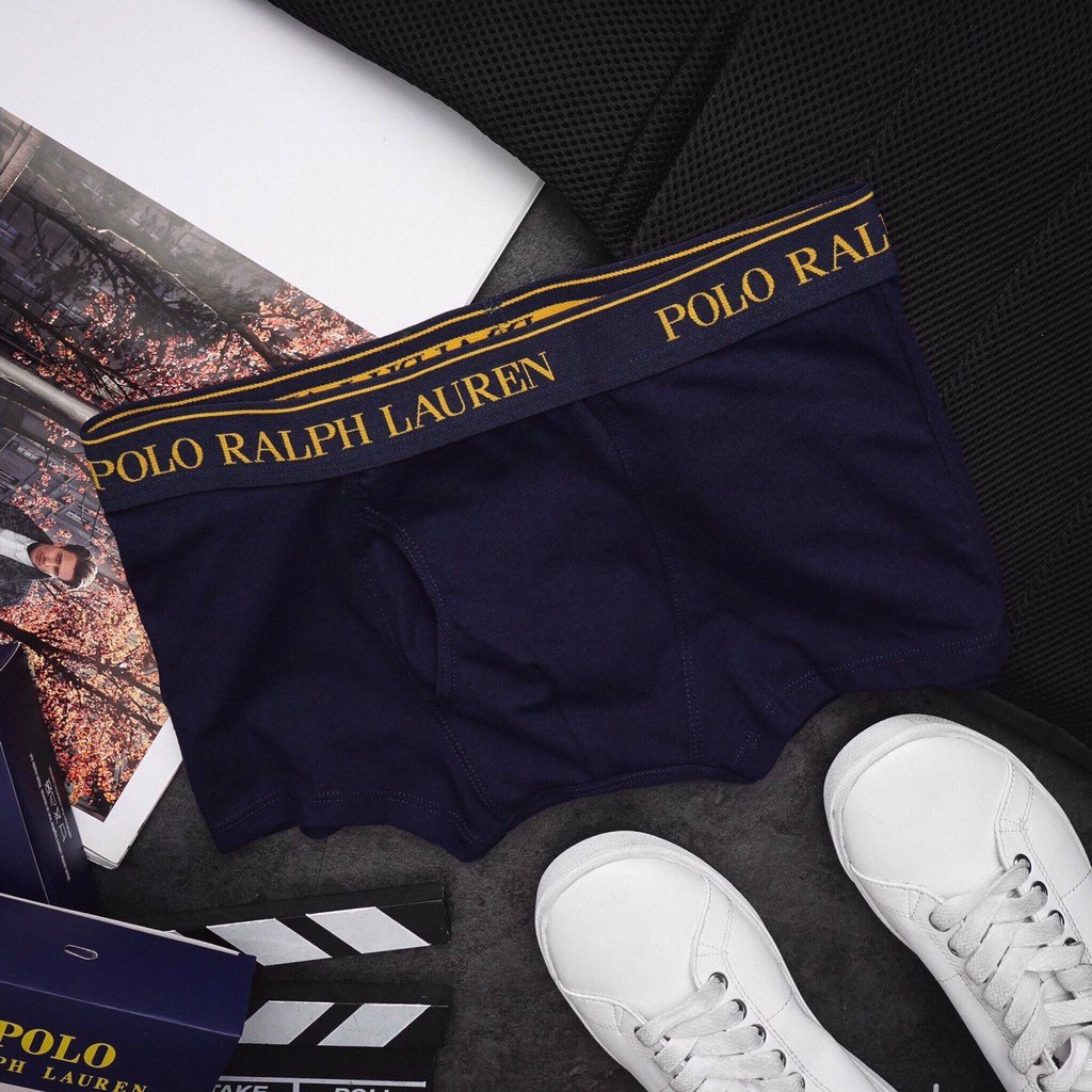 Hộp 3 Quần lót nam DÁNG SỊP ĐÙI BOXER cotton co giãn 4 chiều POLO Rauph Lauren có cửa túi trước