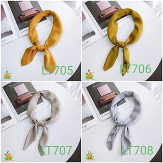 Khăn turban lụa, khăn lụa vuông trơn 70cm