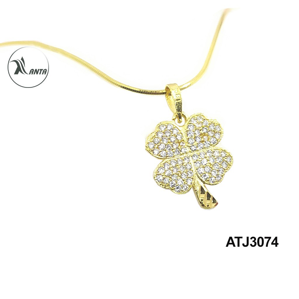 Dây chuyền bạc 925 Mặt hoa 4 lá cỏ cao cấp sang trọng Jewelry - ATJ3074