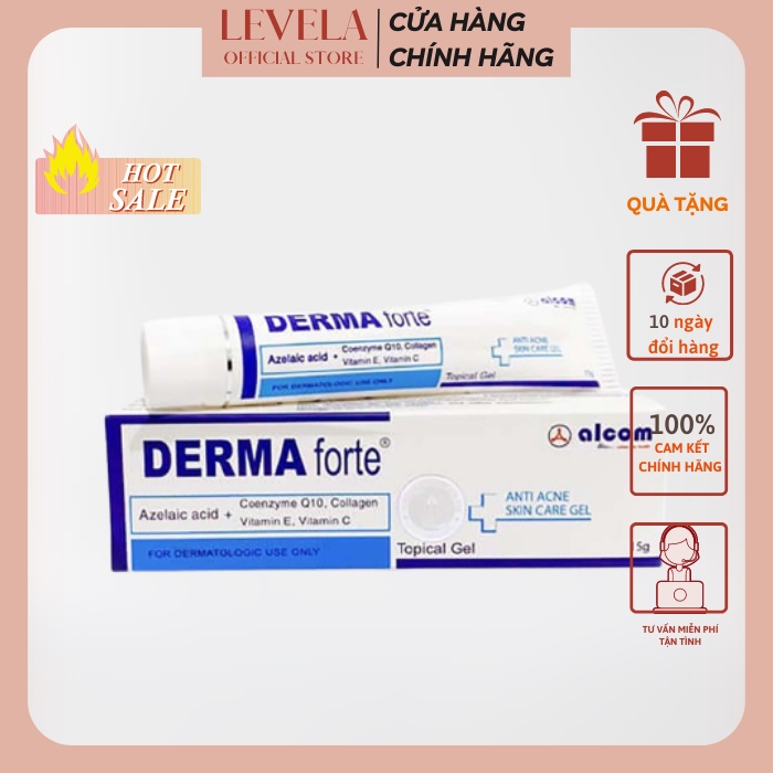 Derma Forte gel giảm mụn mờ thâm 15g Levela GM02