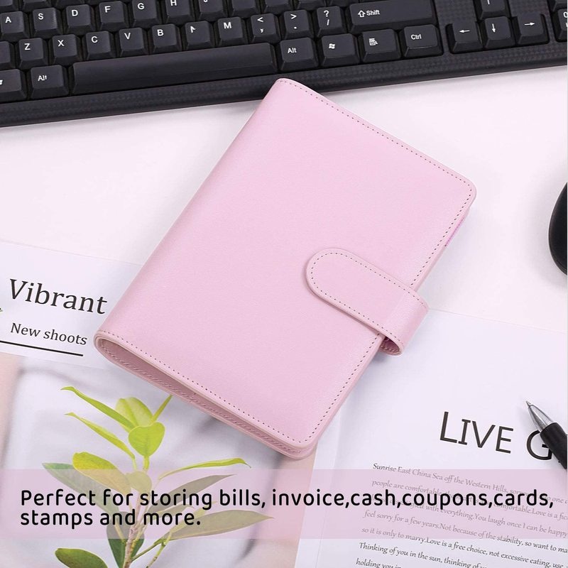 Sổ Tay A6 Bìa Da PU Có 12 Khóa Kéo Tiện Dụng