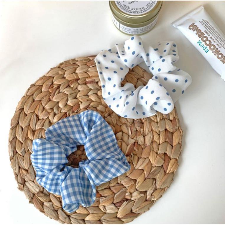 Dây Buộc Tóc Co Dãn Họa Tiết Chấm Bi Thời Trang Cho Nữ C43