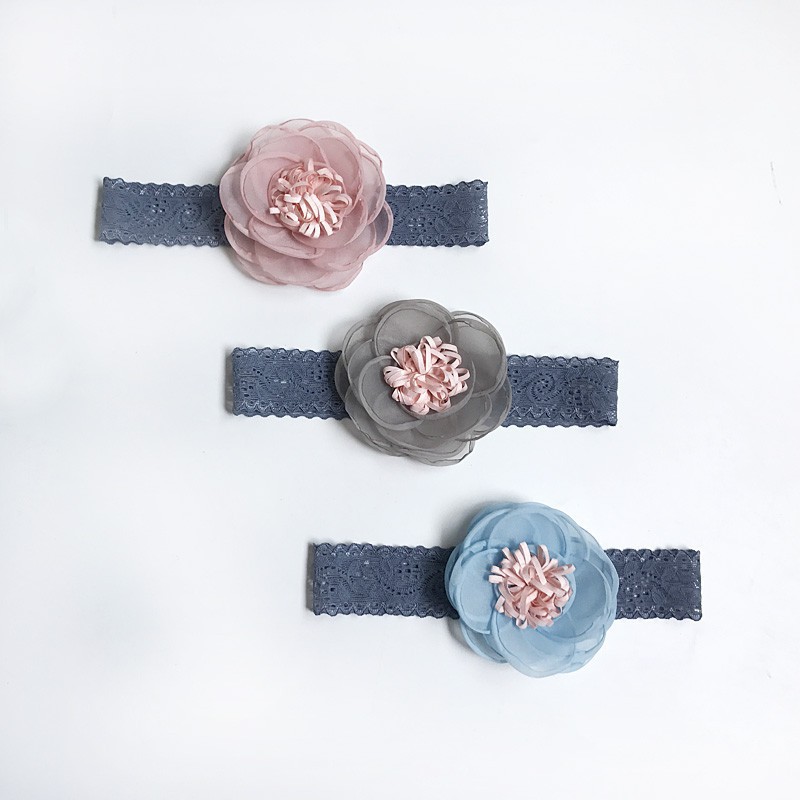 Băng đô ren hoa dễ thương cho bé gái