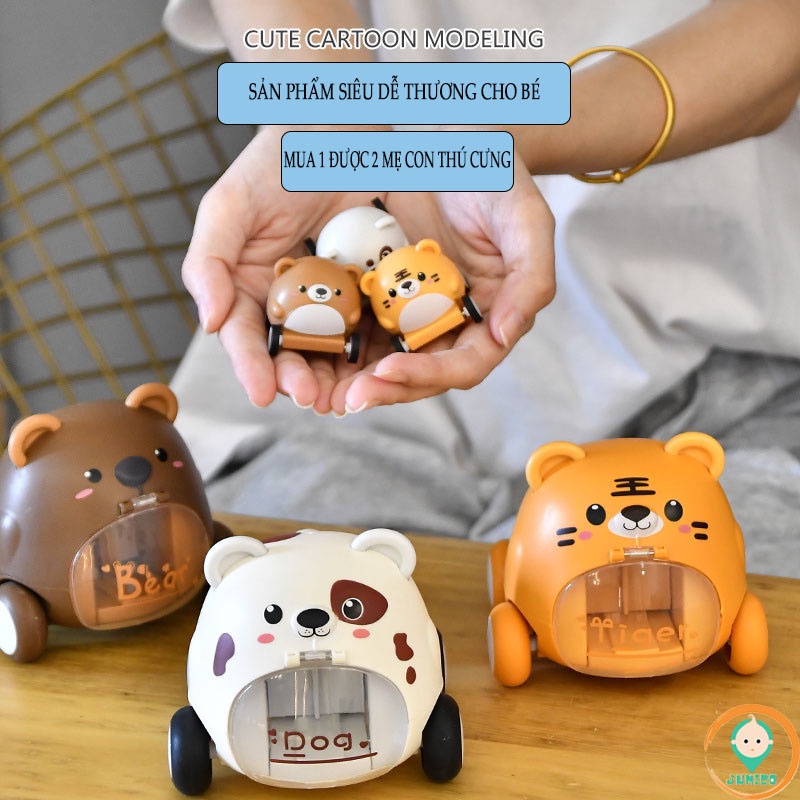 Ô tô đồ chơi trẻ em cho bé trai bé gái xe hình thú thông minh cho bé JUMICO OTT