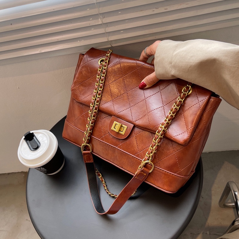 Túi họa tiết kim cương dập nổi phong cách retro Hàn Quốc sành điệu cho nữ IELGY