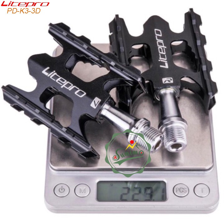 Bàn đạp xe đạp - Pedal LITEPRO K3 màu 3D - Chính hãng