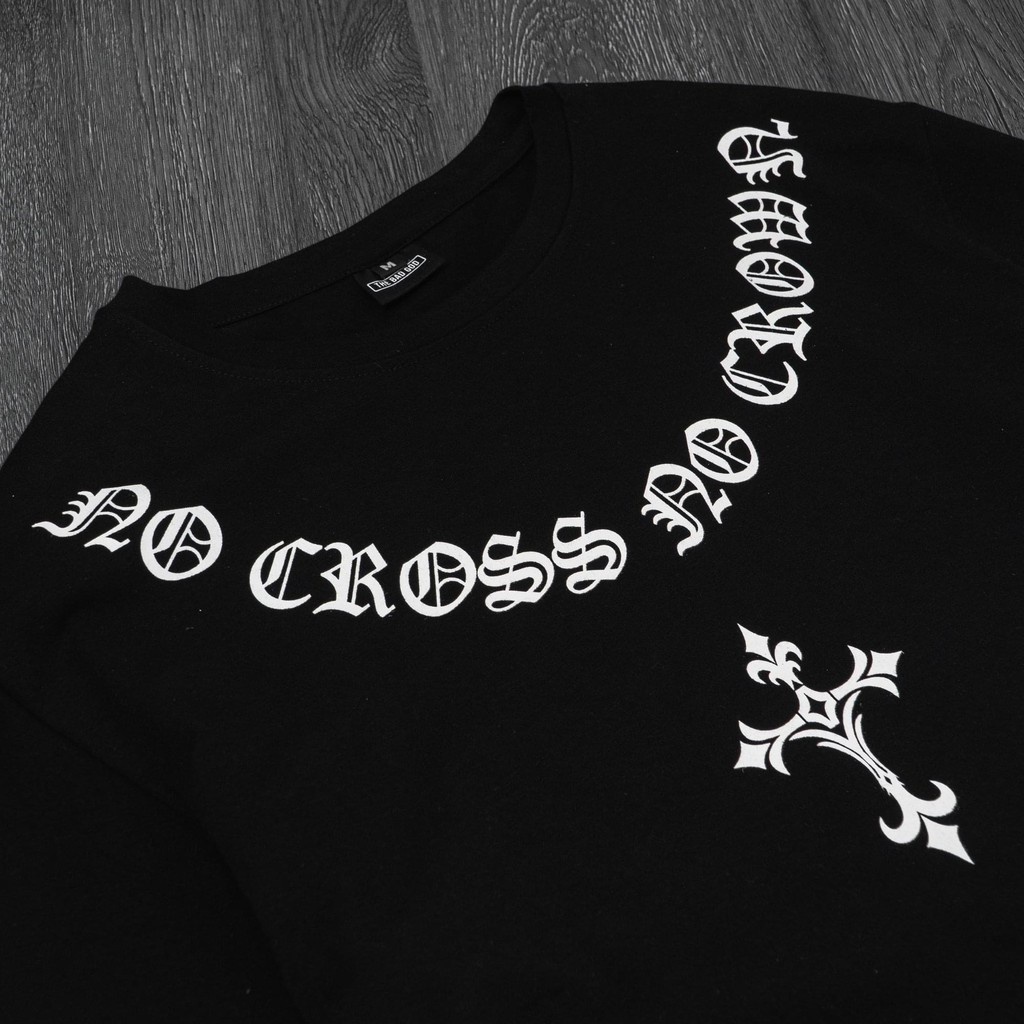 Áo thun unisex tay lỡ form rộng No Cross No Crown chất cotton mềm mát thấm hút cực tốt