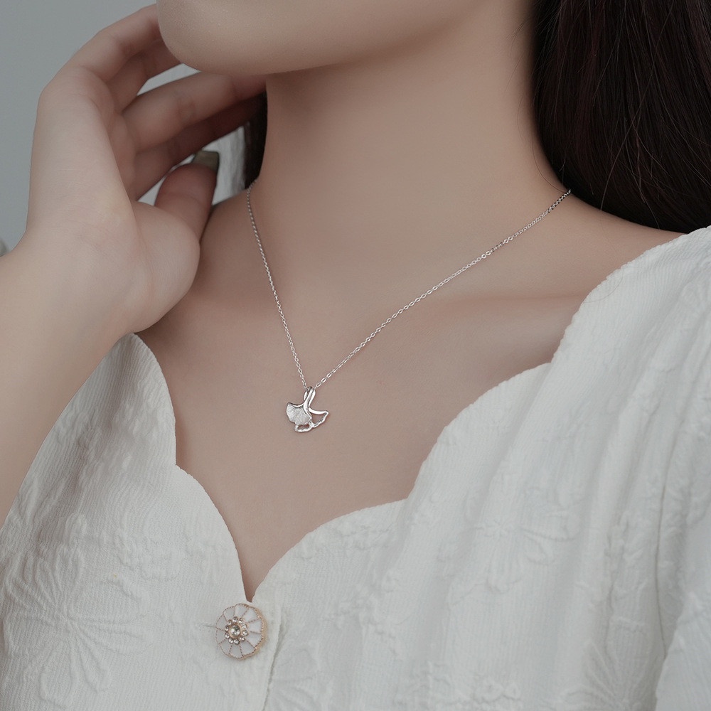 Vòng cổ S925 Mặt Hình Lá Thời Trang Dành Cho Nữ
