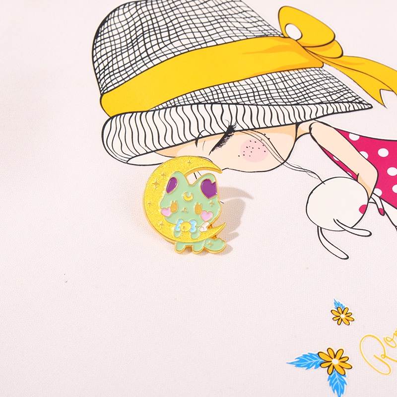 Ghim Cài Áo Hình Mèo Hoạt Hình Đáng Yêu