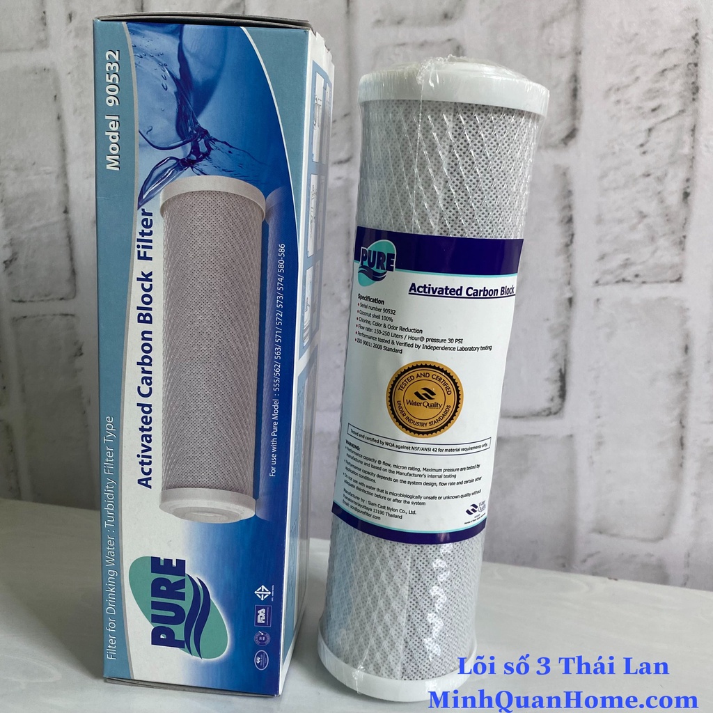 Bộ 3 lõi lọc Pure 123 Thái lan ❤️NHẬP KHẨU CHÍNH HÃNG Pure Thái Lan❤️ Bộ lọc thô máy RO, ion kiềm
