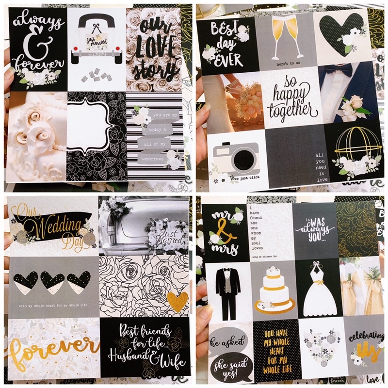Tag/Card chủ đề cưới (Wedding) trang trí love box,scrapbook,khung ảnh nổi (khổ 21x21cm)