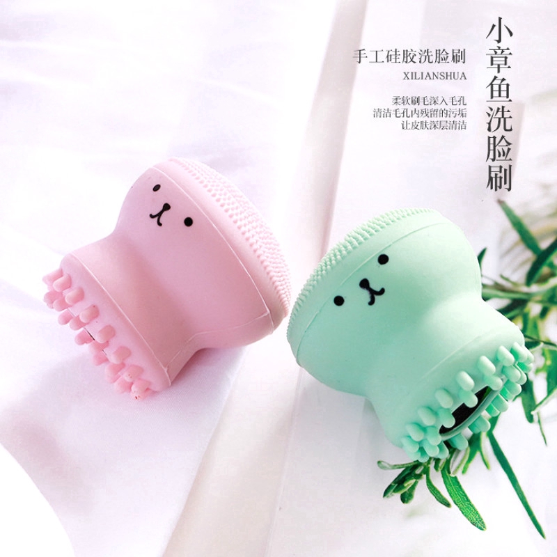 Cọ Rửa Mặt Bằng Silicone Hình Bạch Tuộc Nhỏ Gọn TIện Lợi | BigBuy360 - bigbuy360.vn