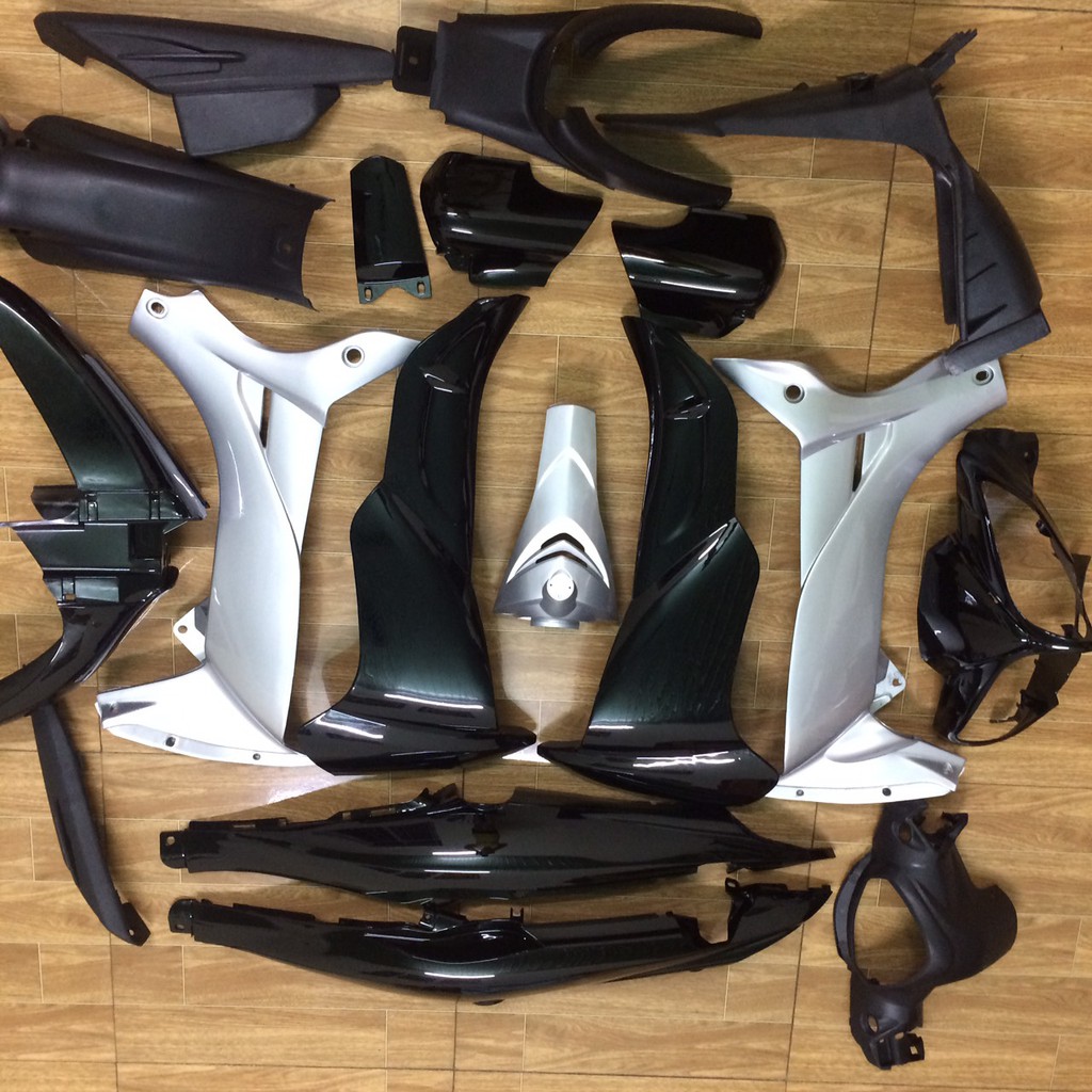 Dàn áo xe jupiter MX màu ĐEN BẠC - jupiter gavita /nhựa nguyên sinh ABS