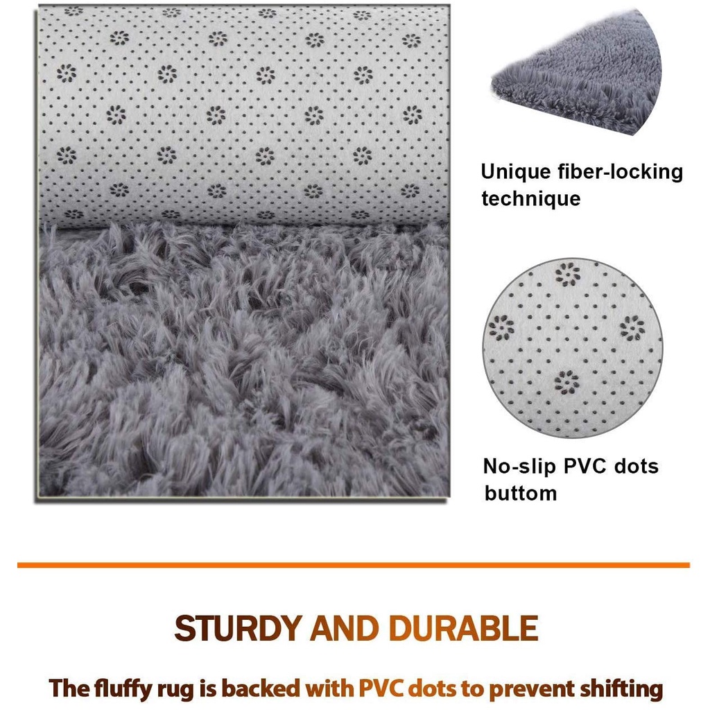 Thảm lông siêu mềm nhuộm màu chống trượt