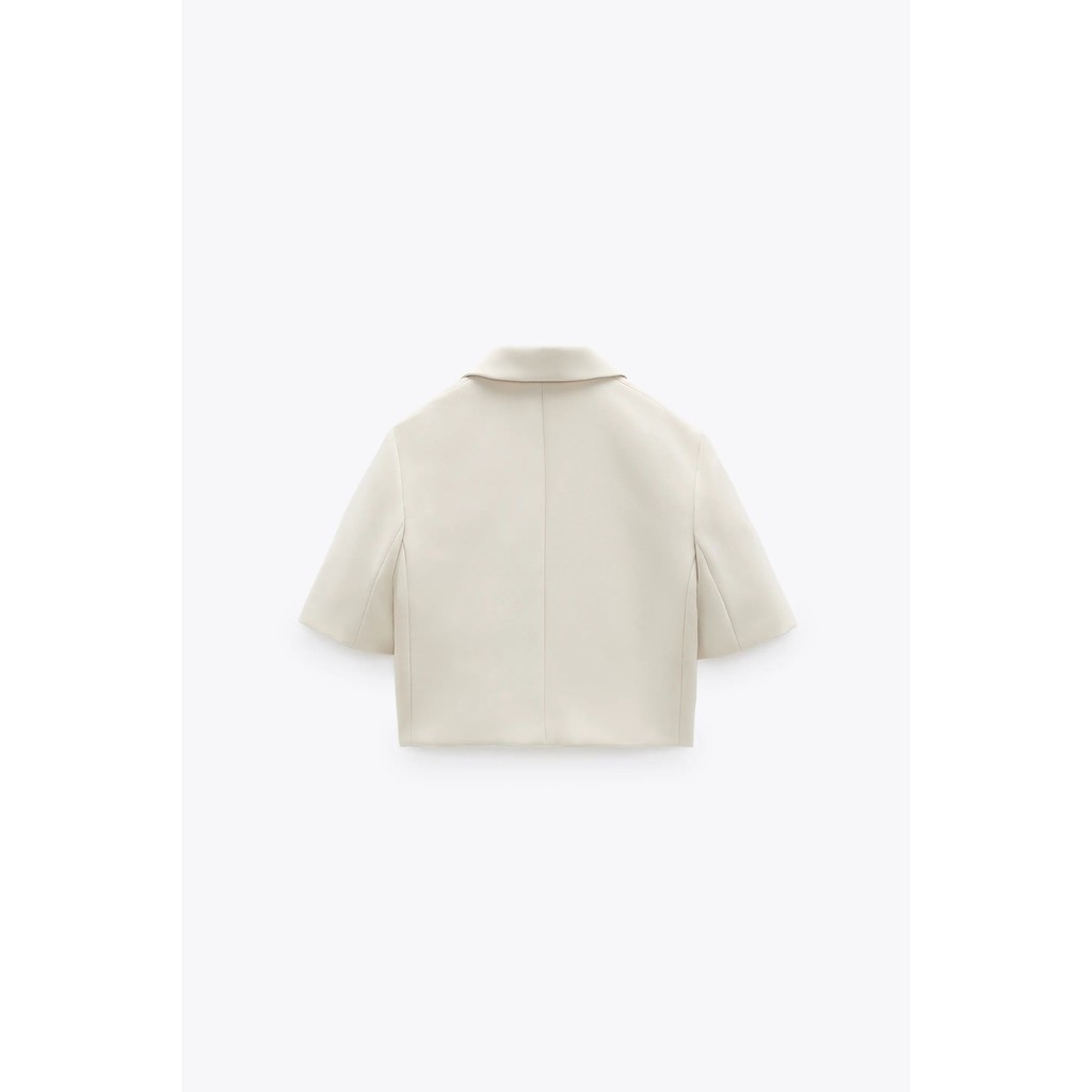 (2 MÀU) ÁO KHOÁC BLAZER ZRA NỮ CỘC TAY DÁNG CROPTOP | BigBuy360 - bigbuy360.vn