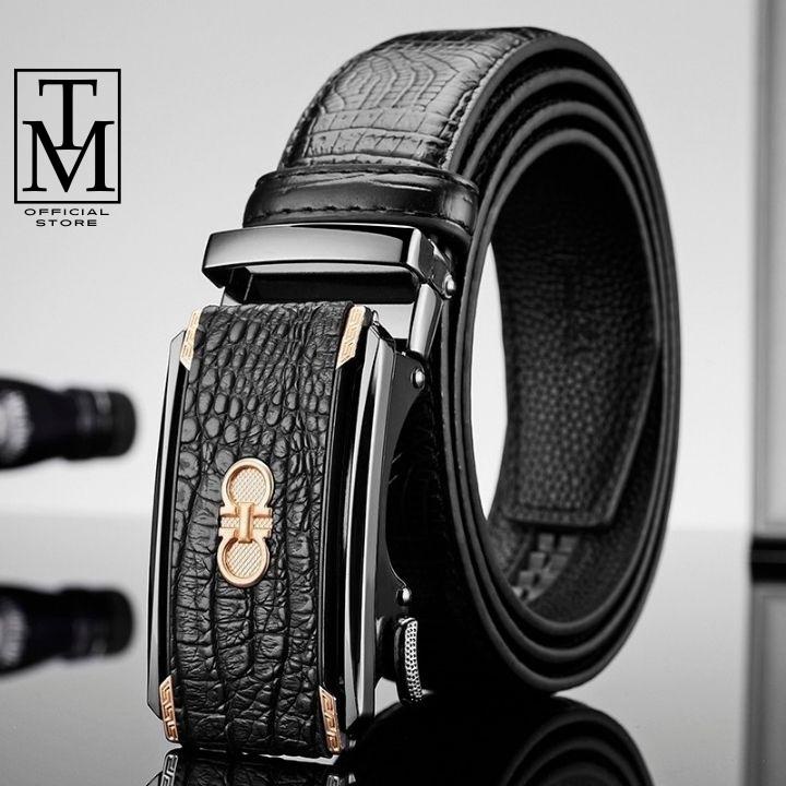 Thắt lưng nam - Dây nịt nam mặt đẹp, da vân cá sấu sang trọng lịch lãm TL45