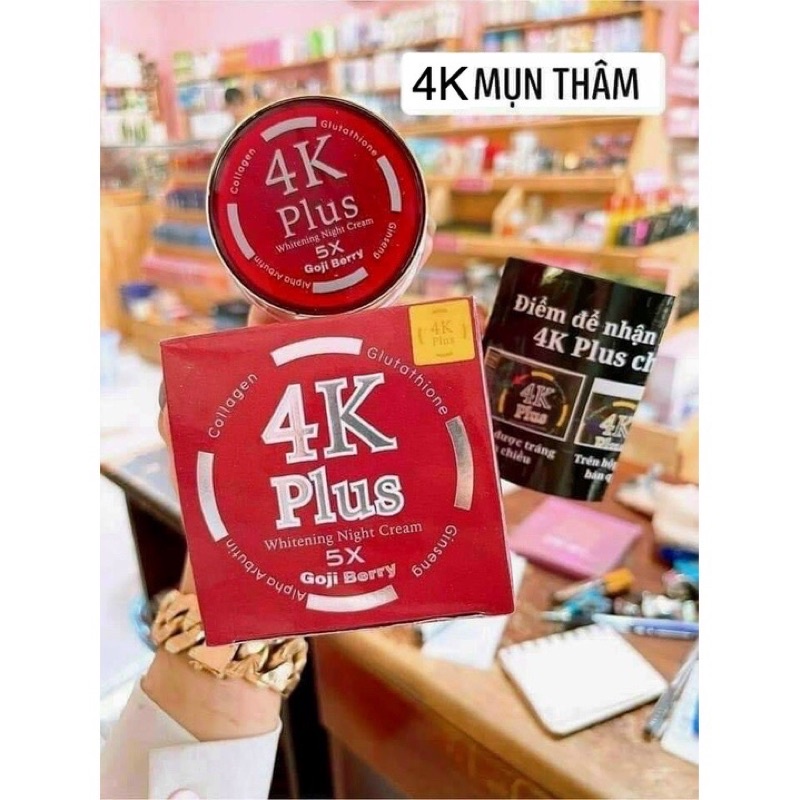 Kem dưỡng trắng da mặt 4k Plus Thái Lan giúp tăng độ đàn hôi, da căng mịn hộp 20g - SR002