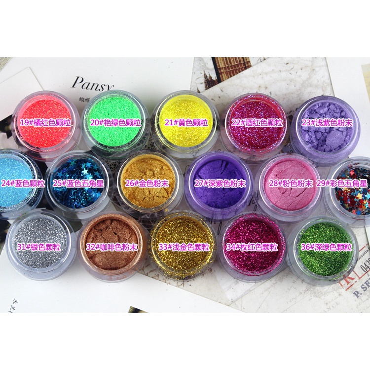 Trang Điểm Sân Khấu Hộp Đêm Bột Phấn Mắt Đơn Sắc Meixier Phấn Cao Ngôi Sao Năm Cánh Làm Móng Sequins | BigBuy360 - bigbuy360.vn