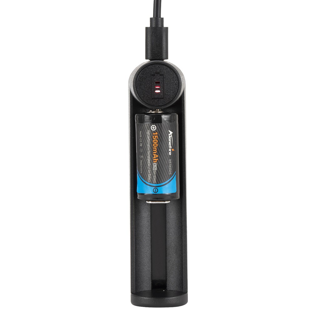 Bộ sạc pin ALONEFIRE MC3 3.7V USB cho 26650/ 21700/ 18650/ 18350/ 16340/ 14500