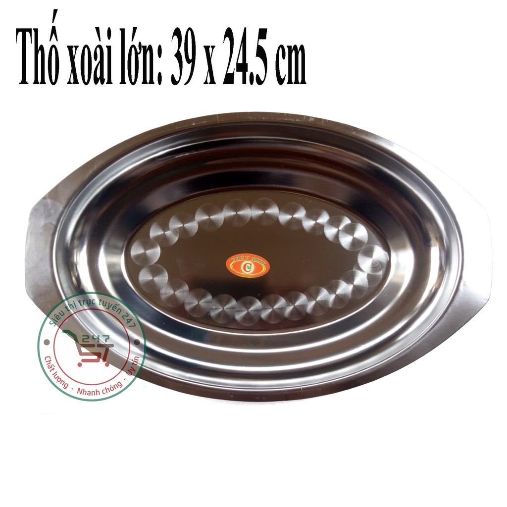 Đĩa bầu dục bằng inox 304 cao cấp không gỉ Đĩa hột xoài dùng hấp cá hay trang trí đồ ăn tiện lợi trong gia đình