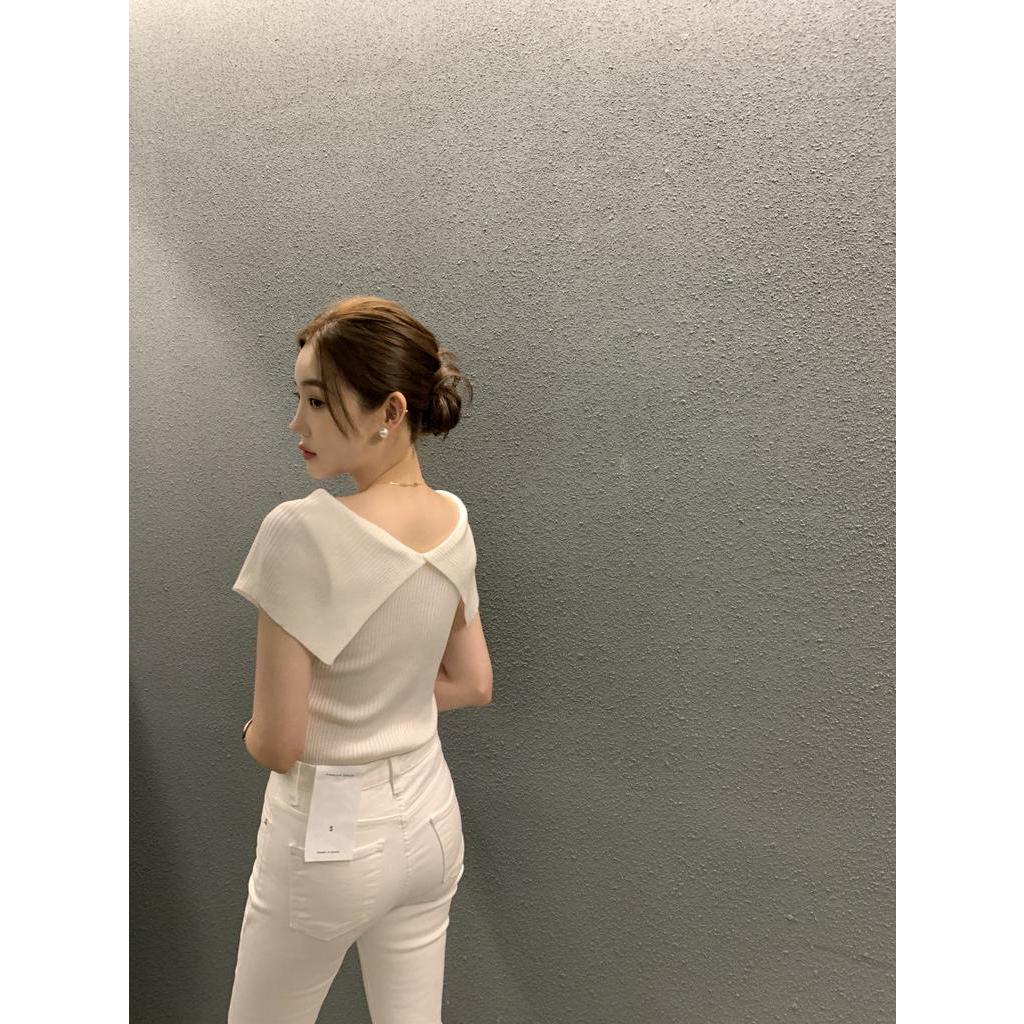 Áo sweater Peppermint dáng ôm hở vai thời trang Hàn Quốc cho nữ 54651