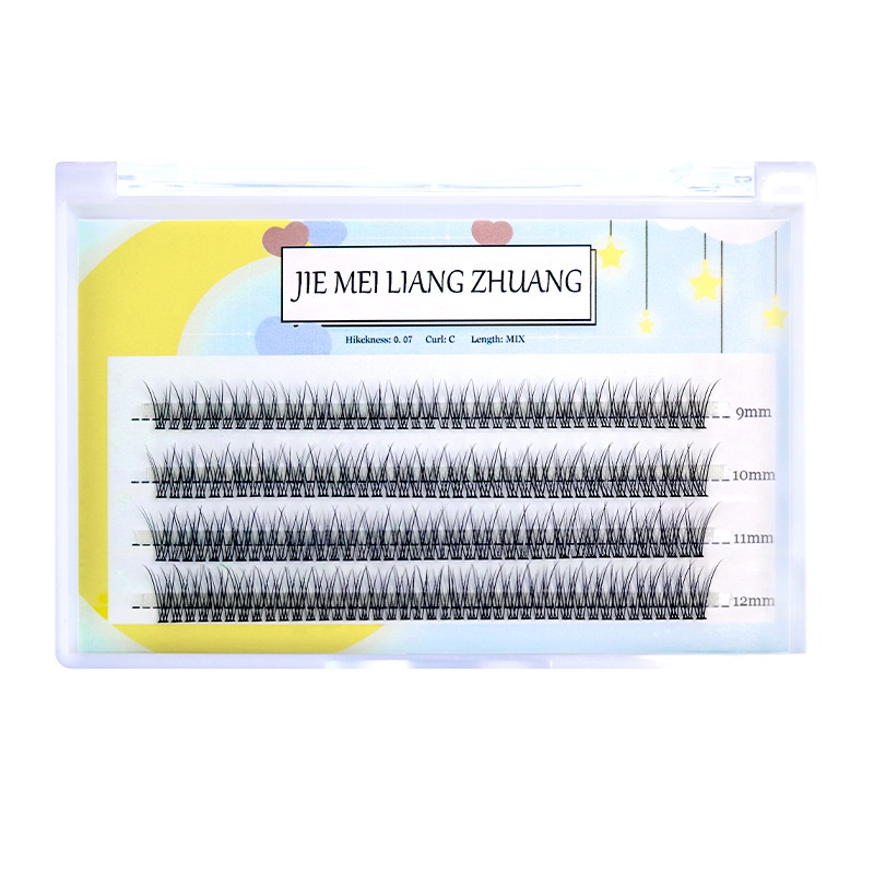 Lông Mi Giả Tự Nối Chùm Chéo Mix Size 9-10-11-12mm