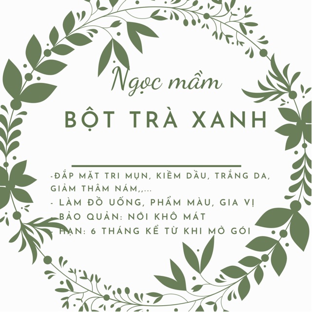 [Tặng thìa trộn ] bột trà xanh nguyên chất túi zip 500g