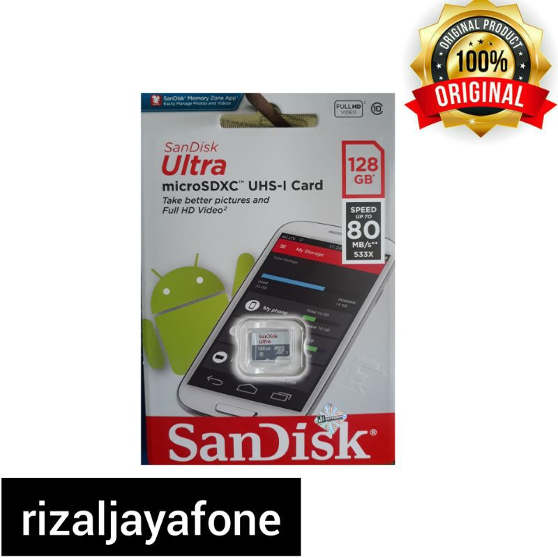 Thẻ Nhớ Sandisk Ultra Microsd 128gb Class 10 Chính Hãng