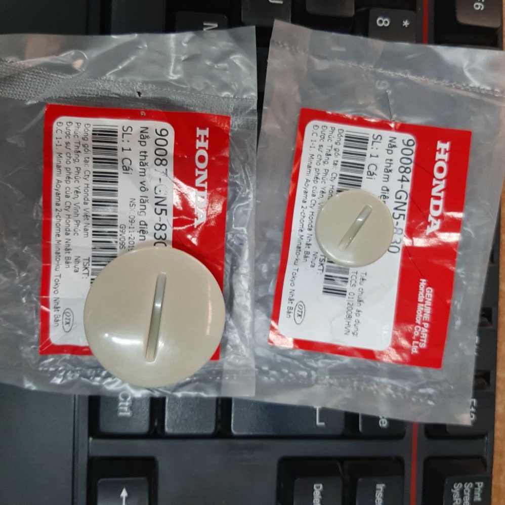 Bộ nắp thăm bưởng điện CHÍNH HÃNG gắn Dream ,wave và các dòng honda - Ốc thăm bưởng điện lắp Dream wave các loại