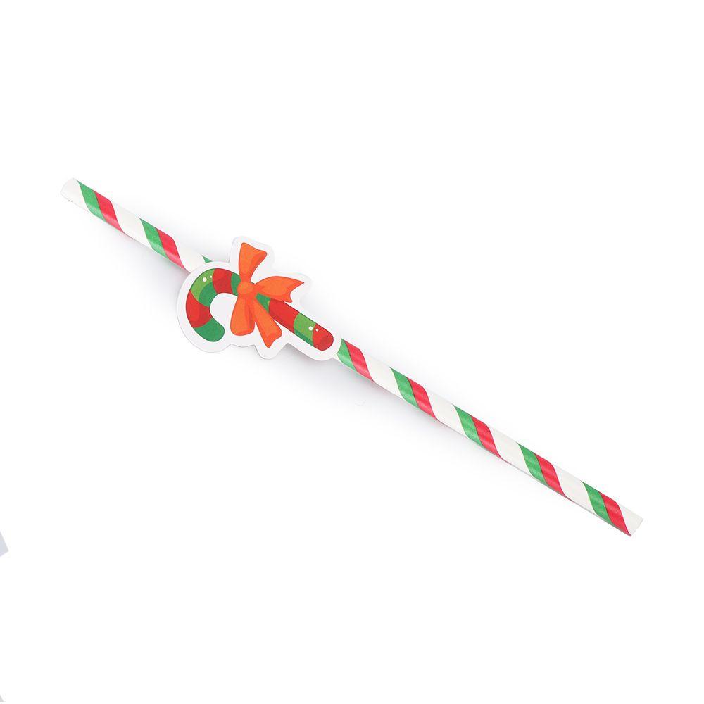 Set 10 Ống Hút Giấy Họa Tiết Giáng Sinh / Sinh Nhật Mới Trang Trí Cây Thông Noel