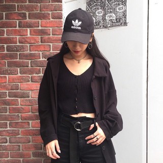 [ Kèm Video SP ] Mũ lưỡi trai D@s Trefoil Baseball Cap - Black | EC3603