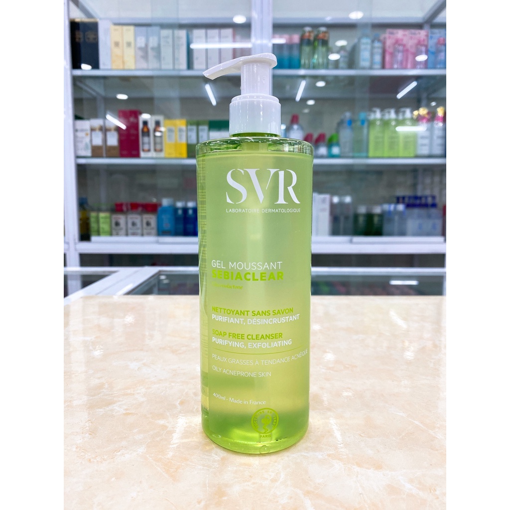 Gel Rửa Mặt SVR Không Chứa Xà Phòng Cho Da Dầu 400ml Sebiaclear Gel Moussant