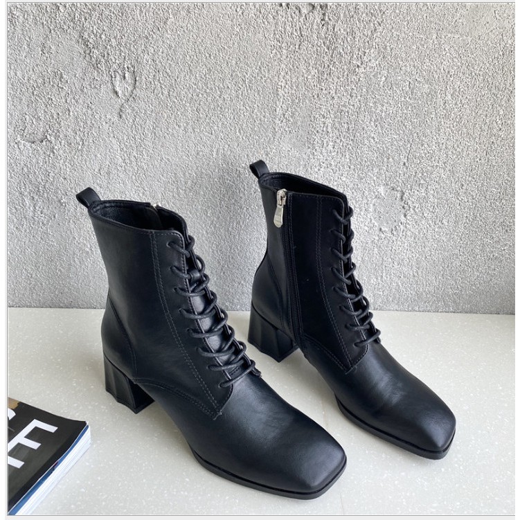 Boot nữ mũi vuông cao gót da thật 100%| HÀNG MỚI VỀ | Boot kiểu Hàn Quốc mới nhất 2020