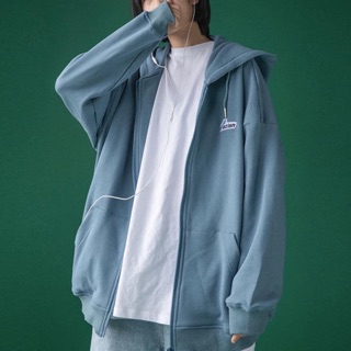 Áo nỉ khoá thêu chữ