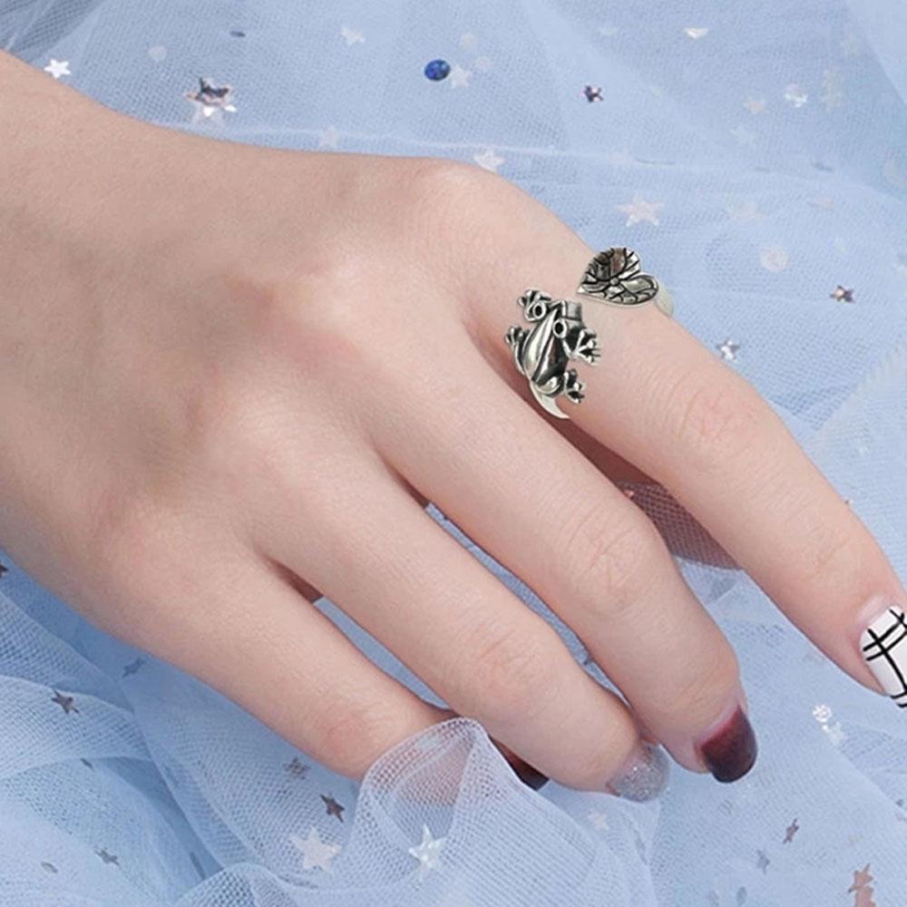 Nhẫn Hình Chú Ếch Phong Cách Bohemian Cổ Điển Thời Trang Cho Nữ