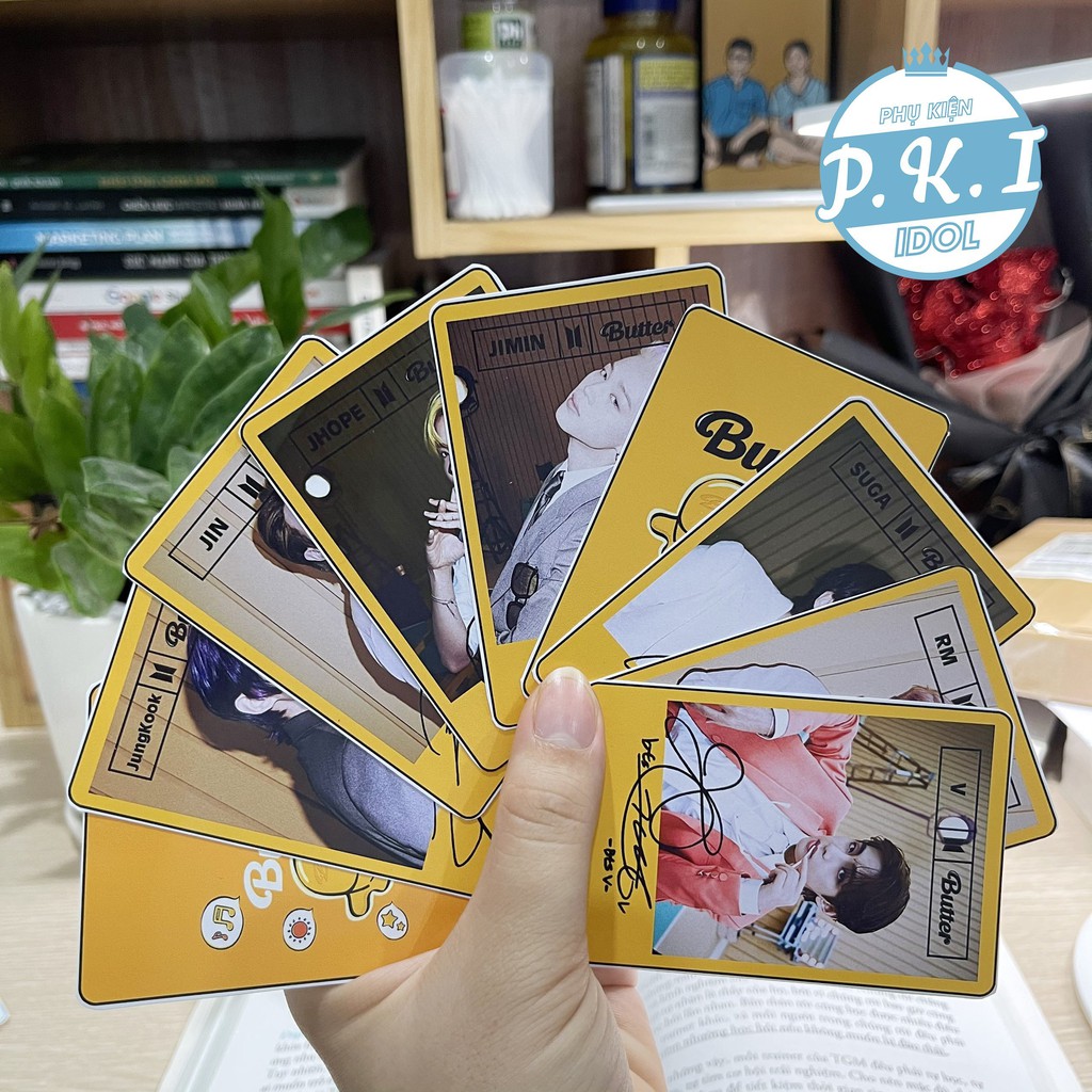 Bộ Lomo Card Ảnh BTS Butter Bo Góc - Ép Lụa Chống Nước