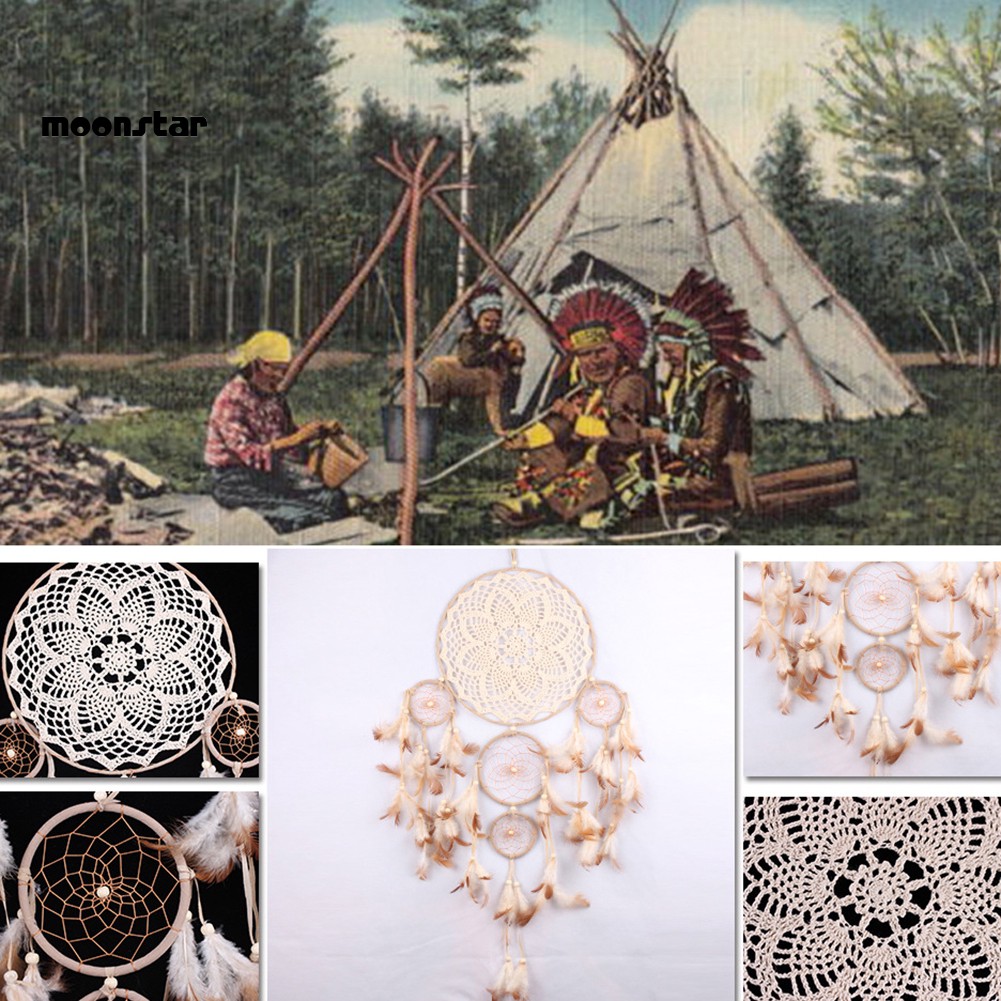 Dreamcatcher thiết kế 5 vòng treo tường chuyên dụng trang trí không gian