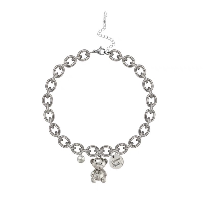 Vòng Tay Kim Loại Mặt Hình Chú Gấu Dễ Thương Dành Cho Nam Nữ Siêu hot , siêu chất