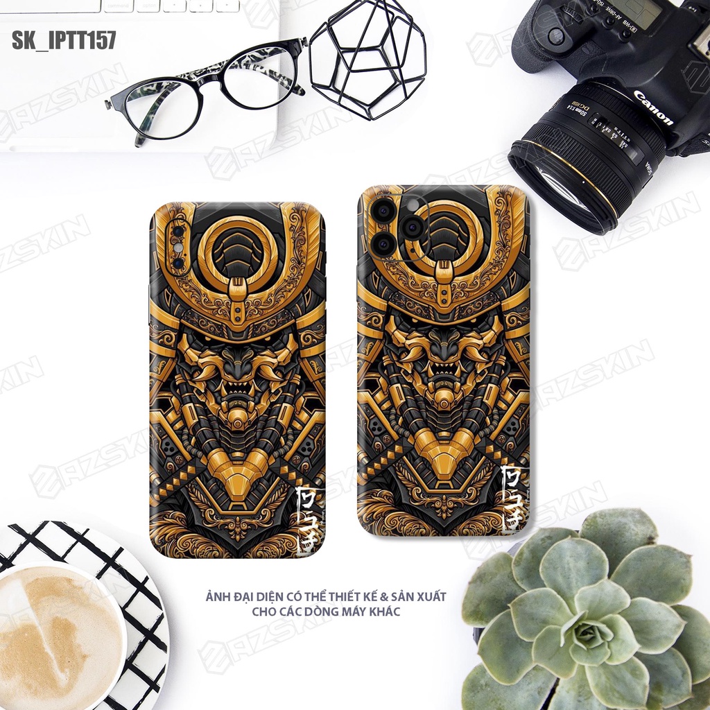 Miếng Dán Skin SAMURAI Gold Cho Mọi Dòng IPhone |SK_IPTT157| Dán Full Lưng Viền, Chất Liệu Film 3M, Cắt Khuôn CNC Dễ Dán