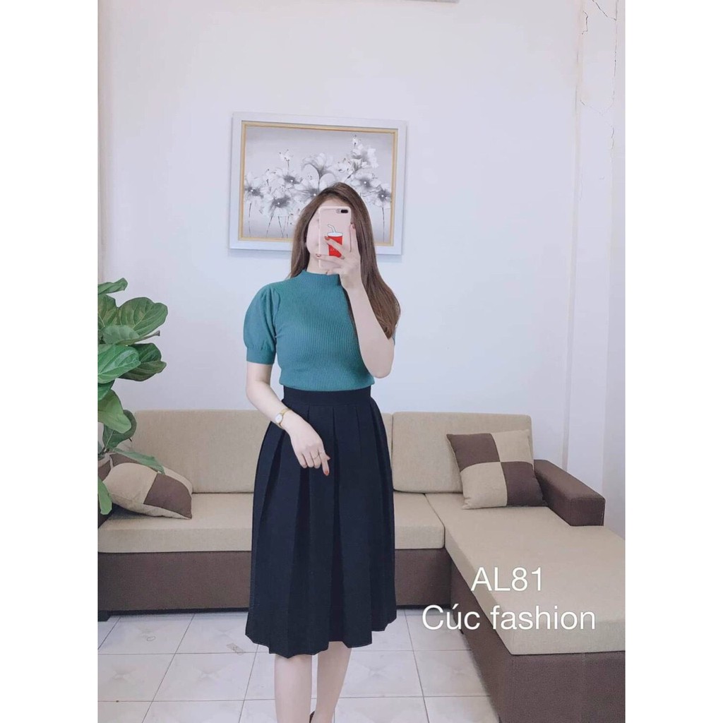 Áo len cổ cao TAY  bồng LỠ chất đẹp | BigBuy360 - bigbuy360.vn