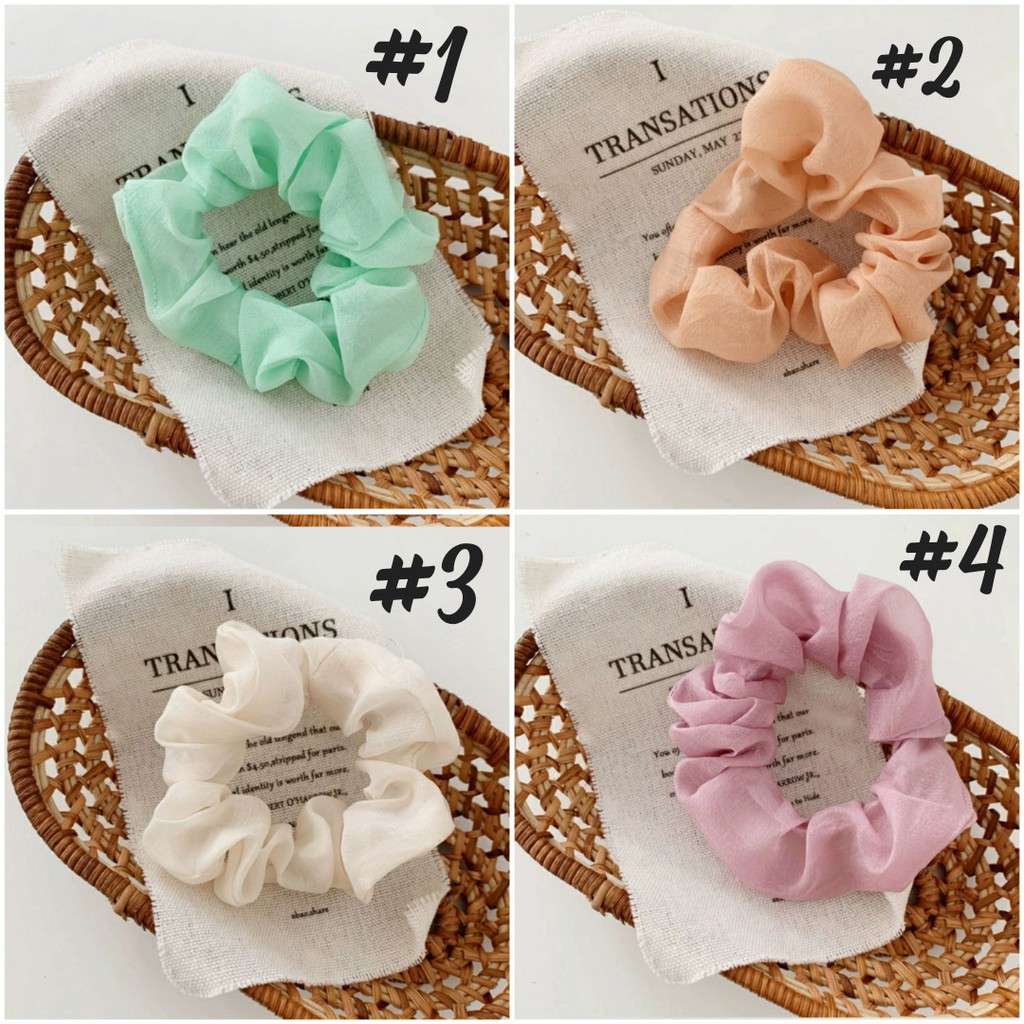 Scrunchies - Dây buộc tóc vải voan bản nhỏ