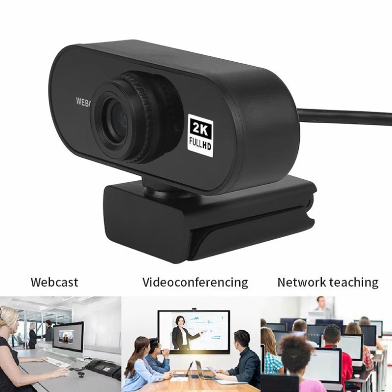 Webcam máy tính Full HD 1080p -2K Có Mic Thu âm rõ nét - Thu hình cho máy tính, pc, TV, để bàn - Rõ nét - Chân thực
