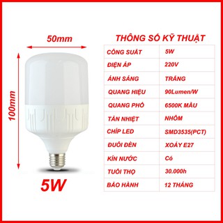 BÓNG ĐÈN LED 5W