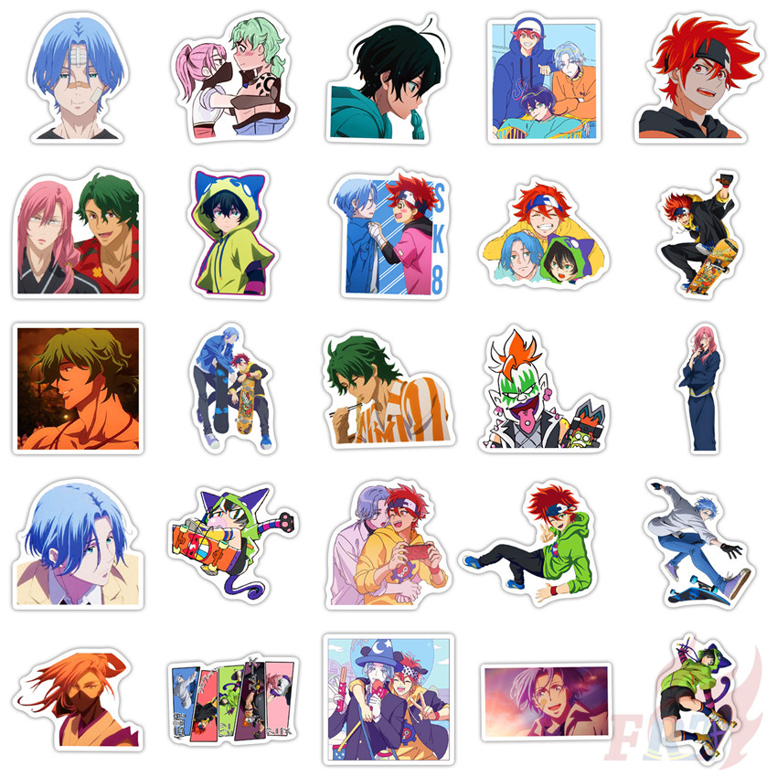 Set 50 miếng dán họa tiết anime Langa Hasegawa Series 04 phong cách SK8 the Infinity chống thấm nước