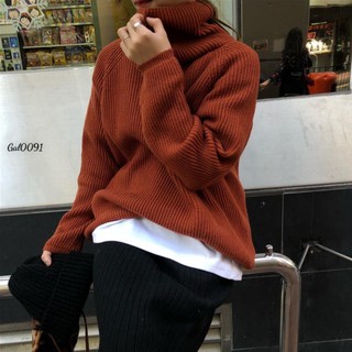 Áo len cổ lọ vạt lệch dáng hàn quốc