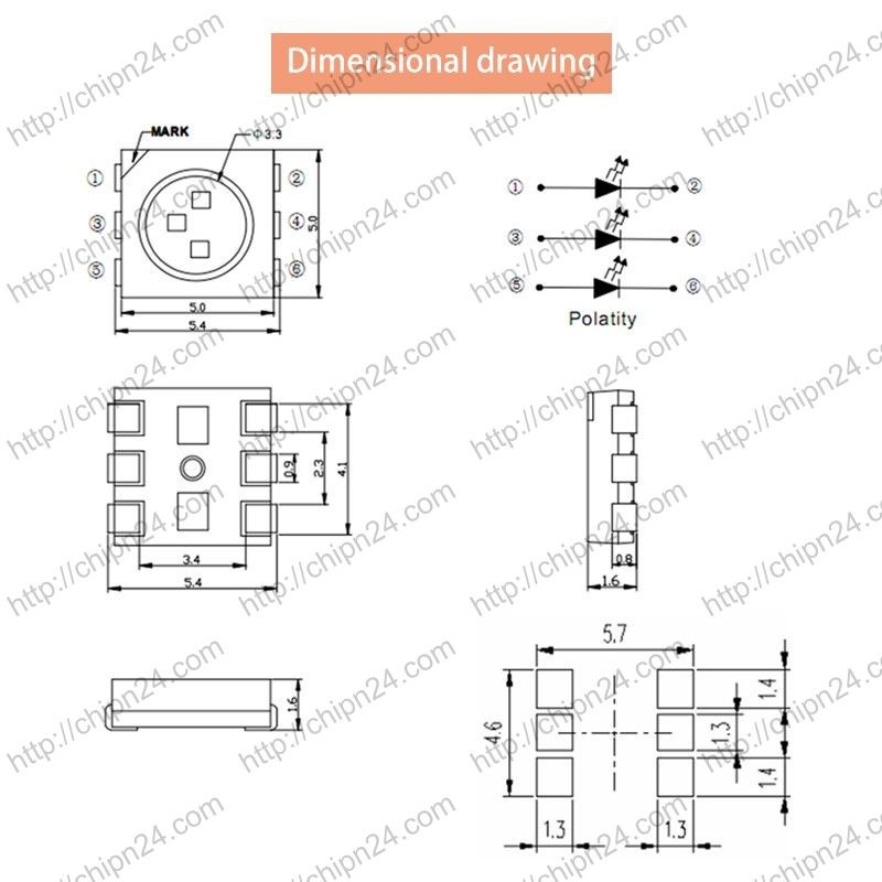 [5 CON] Led Dán SMD 5050 Trắng