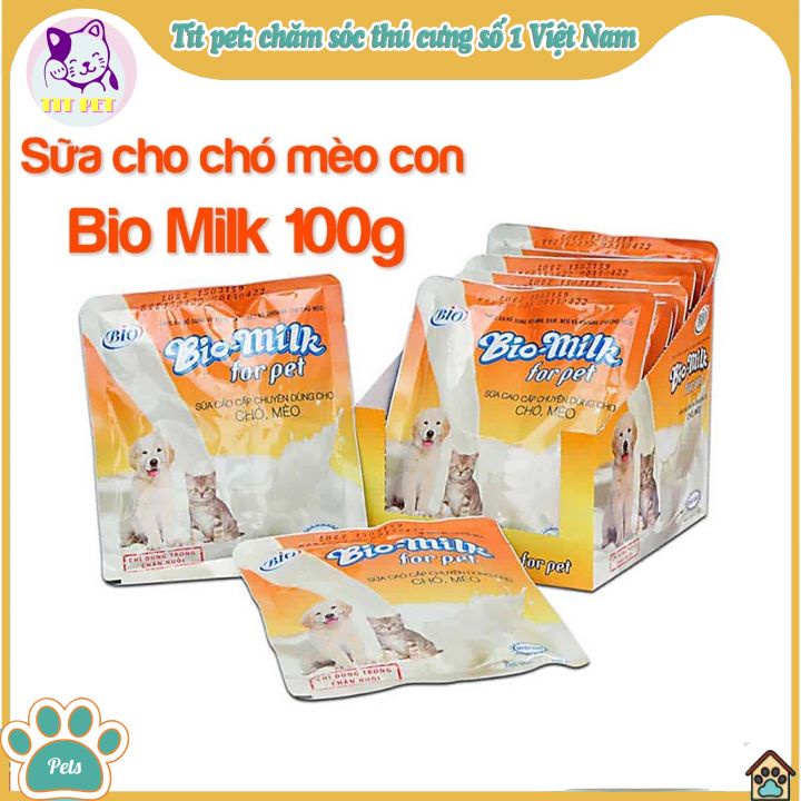 [Date mới] Sữa Bột Dinh Dưỡng Bio Milk 100g Cho Thú Cưng Giàu Chất Dinh Dưỡng